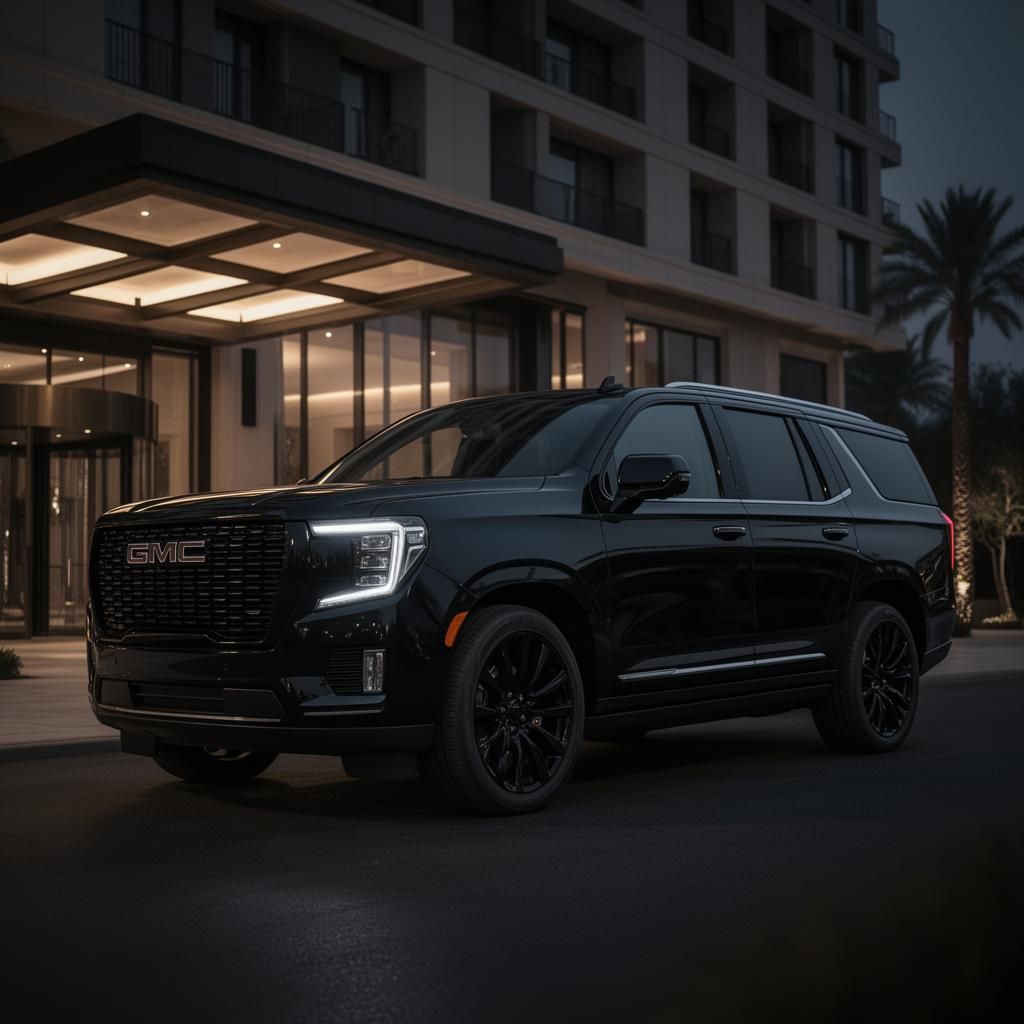 2026 GMC Yukon XL Denali — luxury black truck rental